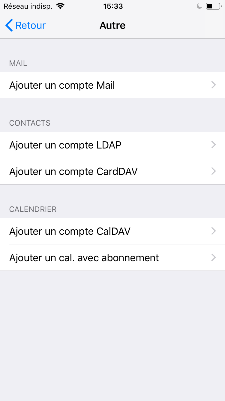 Configuration Compte