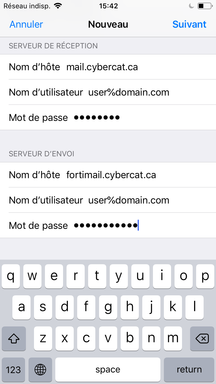 Serveur de réception